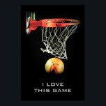 Love This Game Achievement Basketball Poster<br><div class="desc">I Love This Game. Popular Sports - Basketball Game Ball Image.</div>