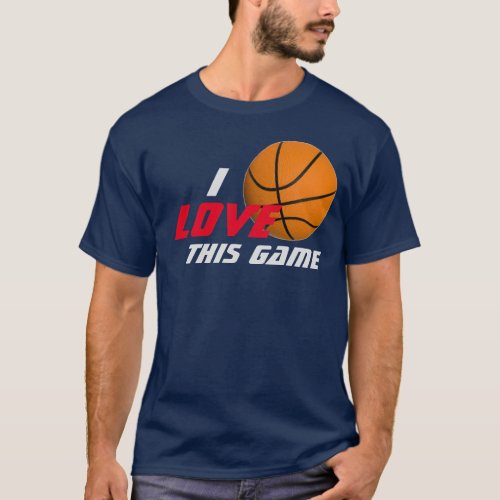 Love This Game Basketball Pop Art T_Shirt
