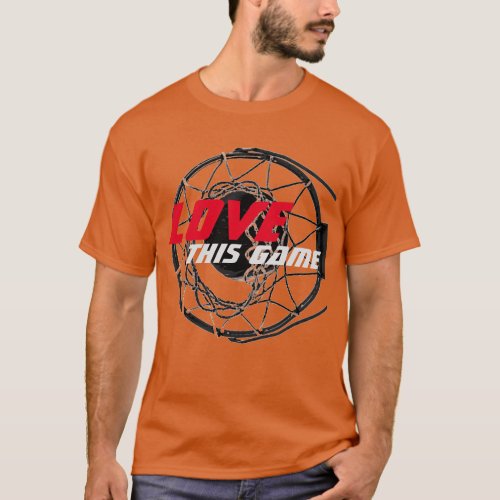 Love This Game Basketball Pop Art T_Shirt