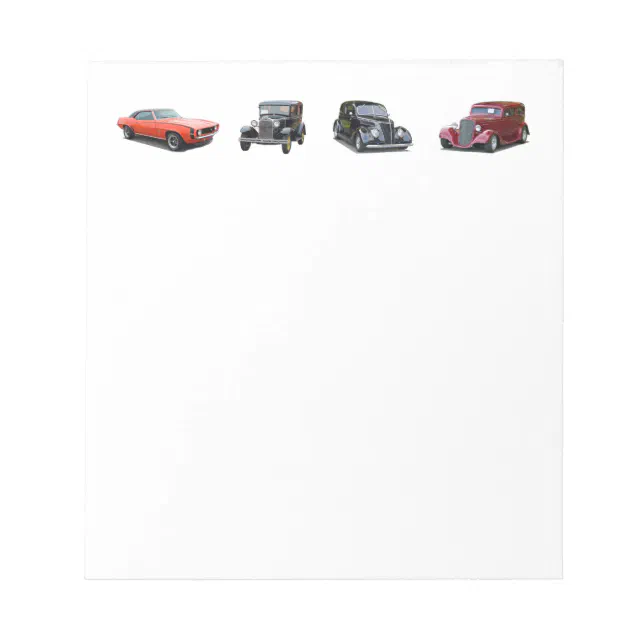 love those old classic cars notepad | Zazzle