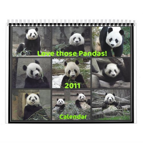 Love Those Pandas 2011 Calendar