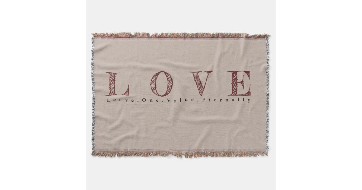 LOVE THROW BLANKET Zazzle