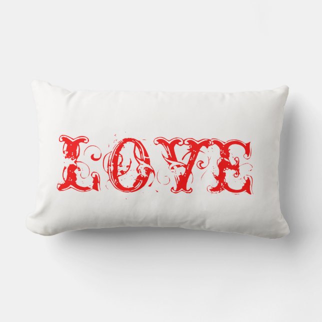 ~Love~ THROW PILLOW, CUSTOMIZE IT, MACHINE WASH! Lumbar Pillow (Front)