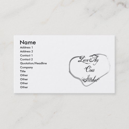 Love Thy Cross Stitcher Business Cards