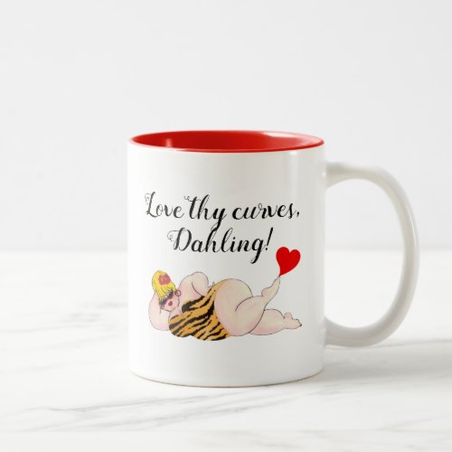 âœLove Thy Curvesâ   Two_Tone Coffee Mug