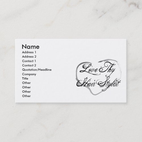 Love Thy Hair Stylist Business Cards