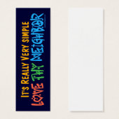 Love Thy Neighbor Bookmark - (Front & Back)