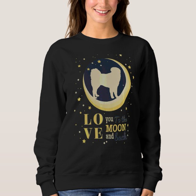 Love Tibetan Mastiff Do Khyi Dog To The Moon Sweatshirt (Front)