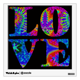 LOVE - tie-dye, wall decal