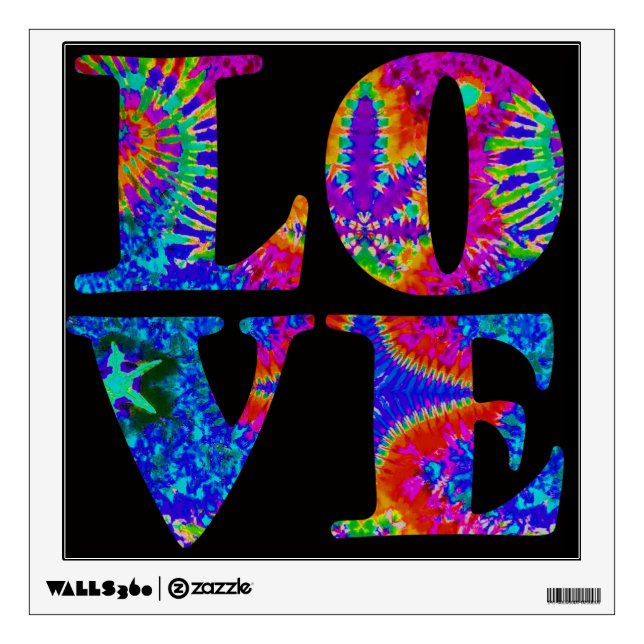 LOVE - tie-dye, wall decal (Front)