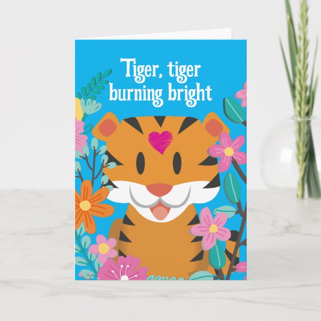 LOVE TIGER VALENTINES DAY CARD (Front)