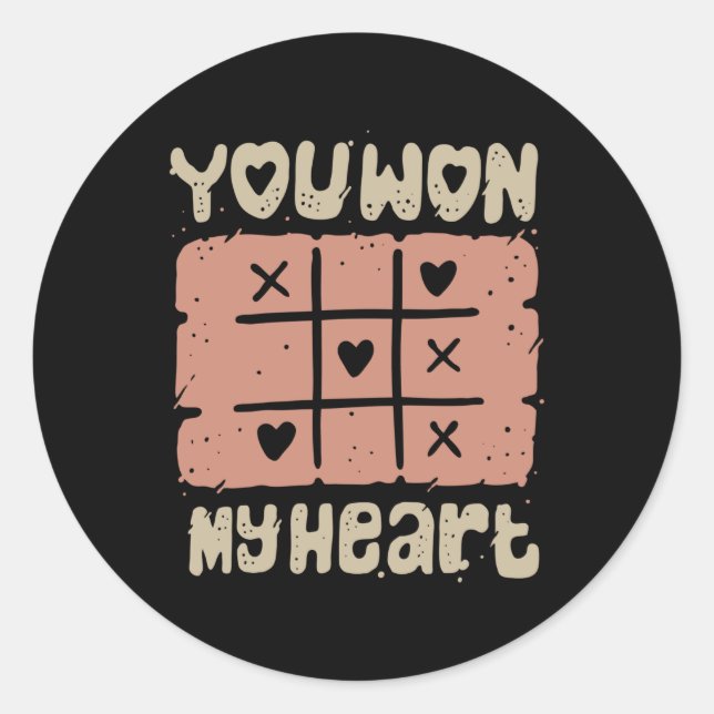 LOVE TIK TOK CLASSIC ROUND STICKER (Front)