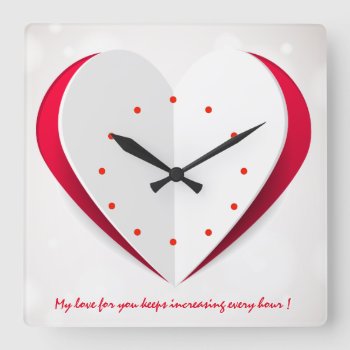 Love Time Book Heart Shape Wall Clock by Pick_Up_Me at Zazzle