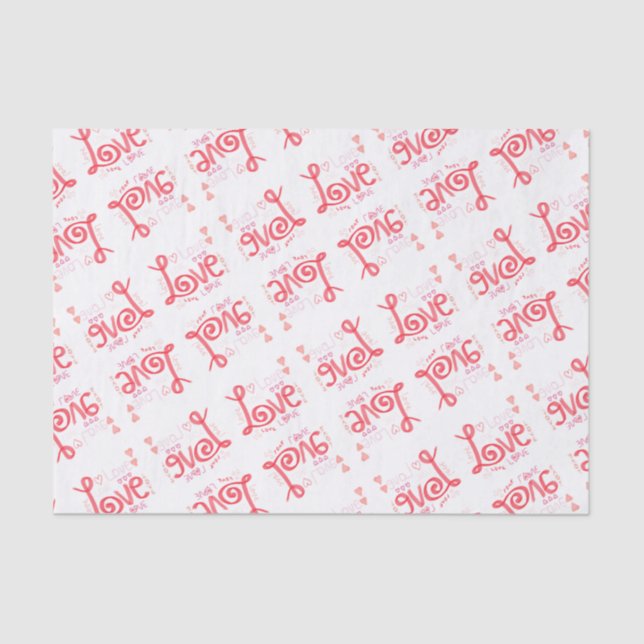 LOVE tissue paper 10" x 15" (Front)