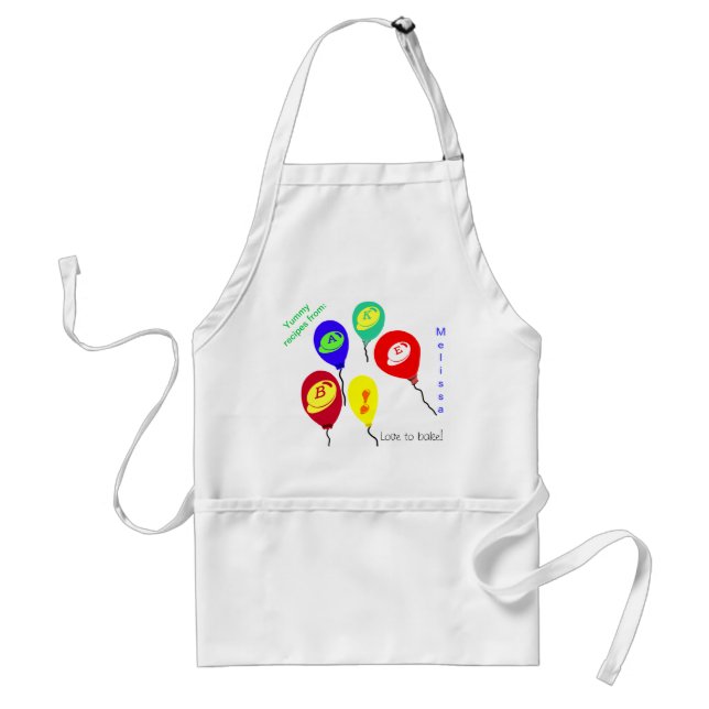 Love to Bake Candy Bits Balloons Apron CUSTOMIZE (Front)