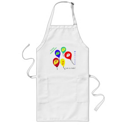 Love to Bake Candy Bits Balloons Apron CUSTOMIZE