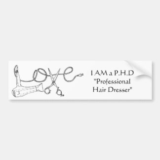Love to be a hairdresser bumper sticker