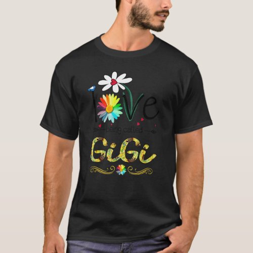 Love To Be Called Gigi Butterfly Flower  Mothers D T_Shirt