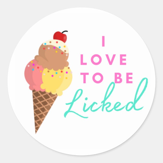 love to be round sticker (Front)