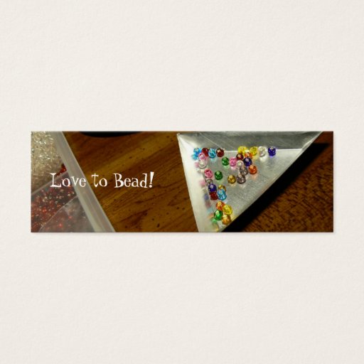 Customizable Love to Bead! Bookmark Business Card