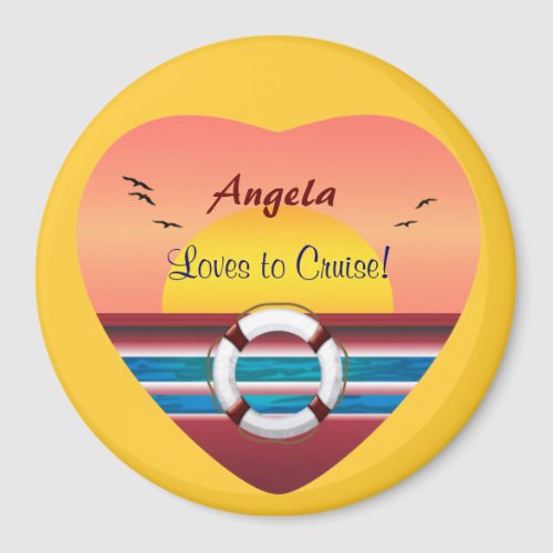 Love to Cruise Personalized Magnet