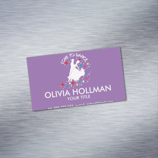 Love to dance business card magnet (In Situ)