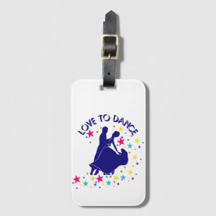 Love to dance luggage tag