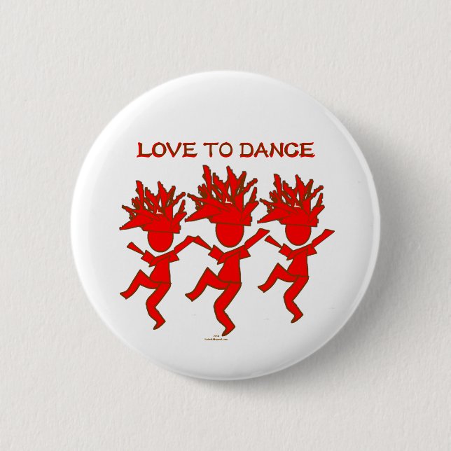 Love To Dance Pinback Button (Front)