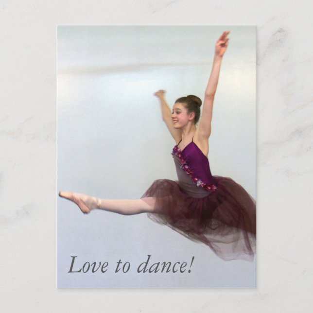 Love to dance! postcard (Front)