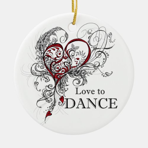 Love to Dance Round Ornament