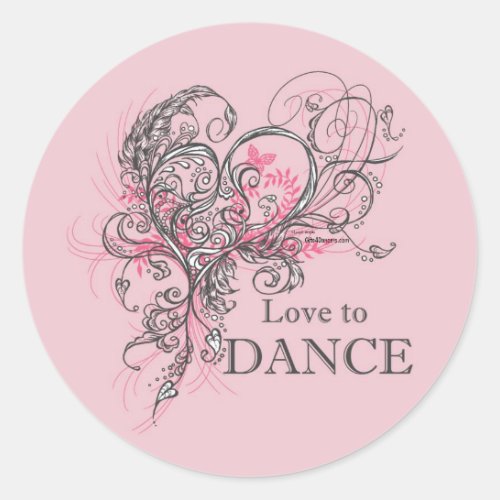 Love to Dance Sticker customizable
