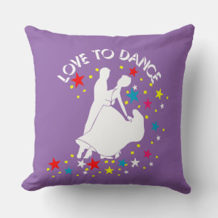 Love to dance throw pillow