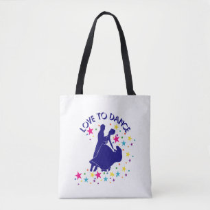 Love to dance tote bag