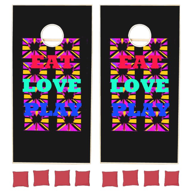 Love to Eat and Play Cornhole Set (Set)