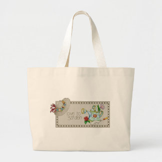Love To Garden Totebag Large Tote Bag