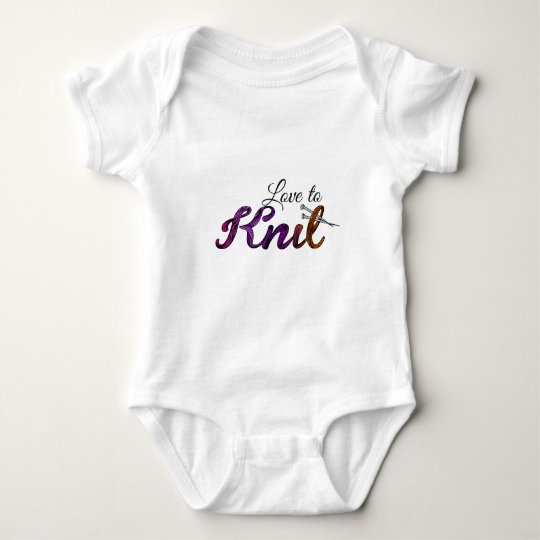 Love to knit baby bodysuit