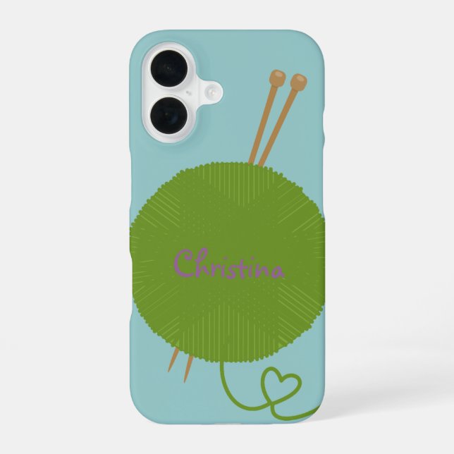 Love to Knit Iphone Case (Back)