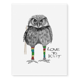 Love to knit temporary tattoos