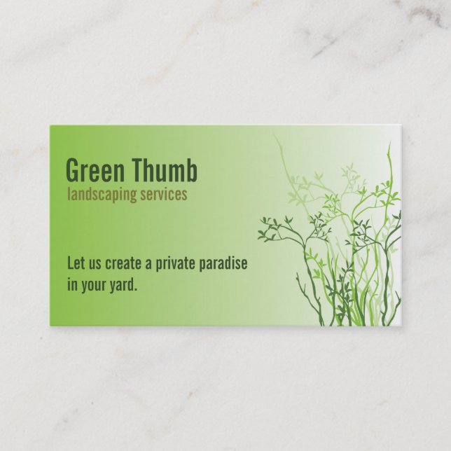 Love to Landscape? Business Card (Front)