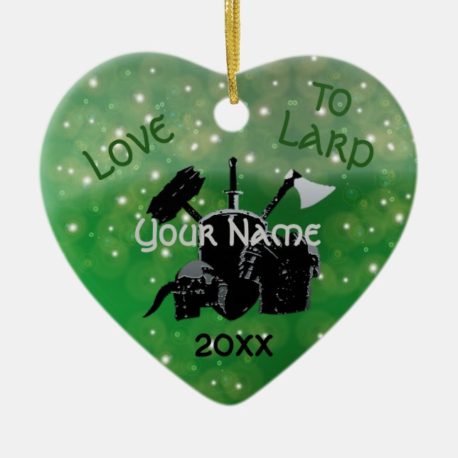 Love to Larp Ceramic Ornament (Front)
