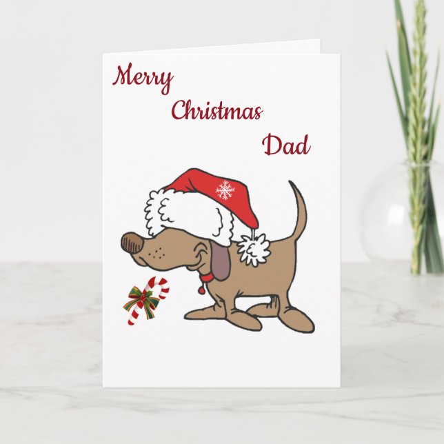 **LOVE TO MY FAVORITE DAD** AT CHRISTMAS HOLIDAY CARD (Front)