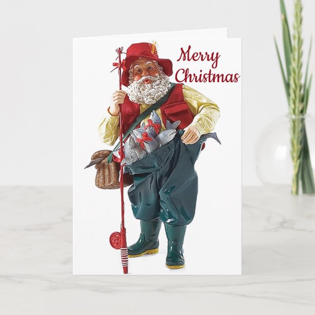 **LOVE TO MY FAVORITE FISHERMAN** AT CHRISTMAS HOLIDAY CARD (Front)