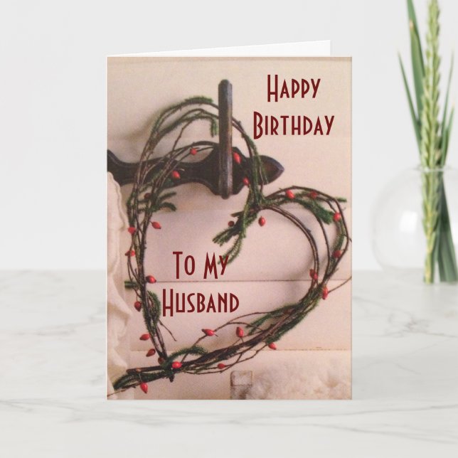 LOVE TO MY HUSBAND ON YOUR BIRTHDAY CARD (Front)