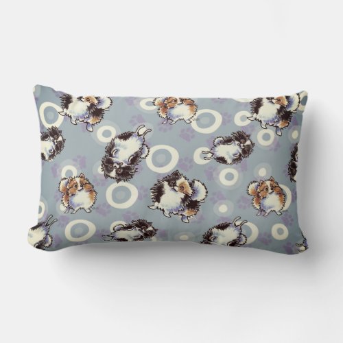 Love to Parti Pomeranians Lumbar Pillow