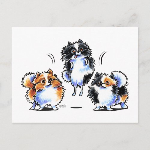 Love to Parti Pomeranians Postcard
