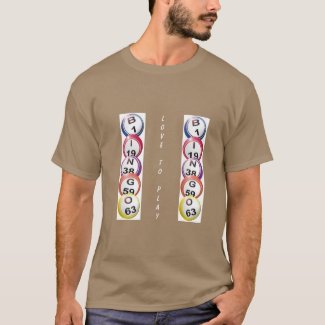 Love To Play BINGO Tan T-Shirt
