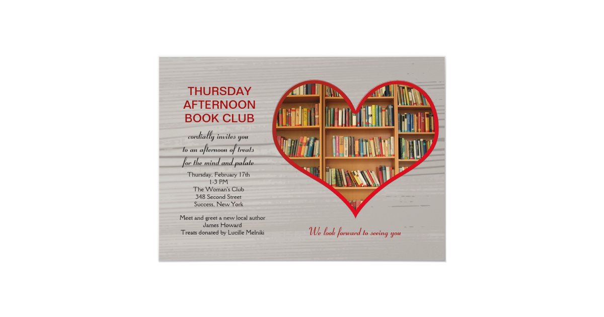 Book Club Invitation Wording 9