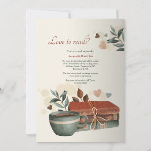 Love to Read Book Club Invitation