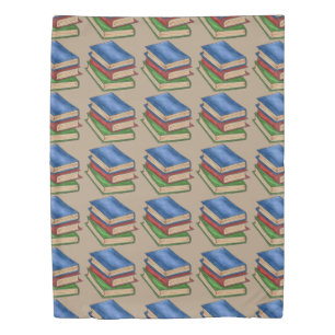 Love to Read Book Stack Library Teacher Librarian Duvet Cover