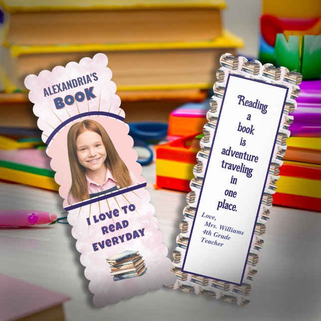 Love To Read Books Child Student Photo School  Bookmarks (Creator Uploaded)